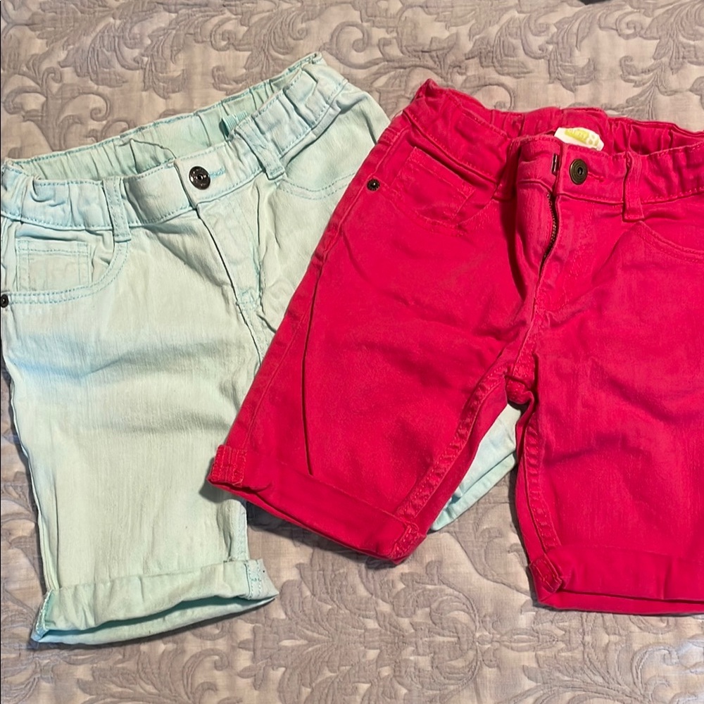 Kids' Red and Light Blue Shorts Set